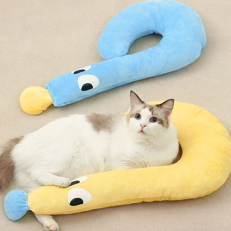 Cat Sleeping Moon Pillow