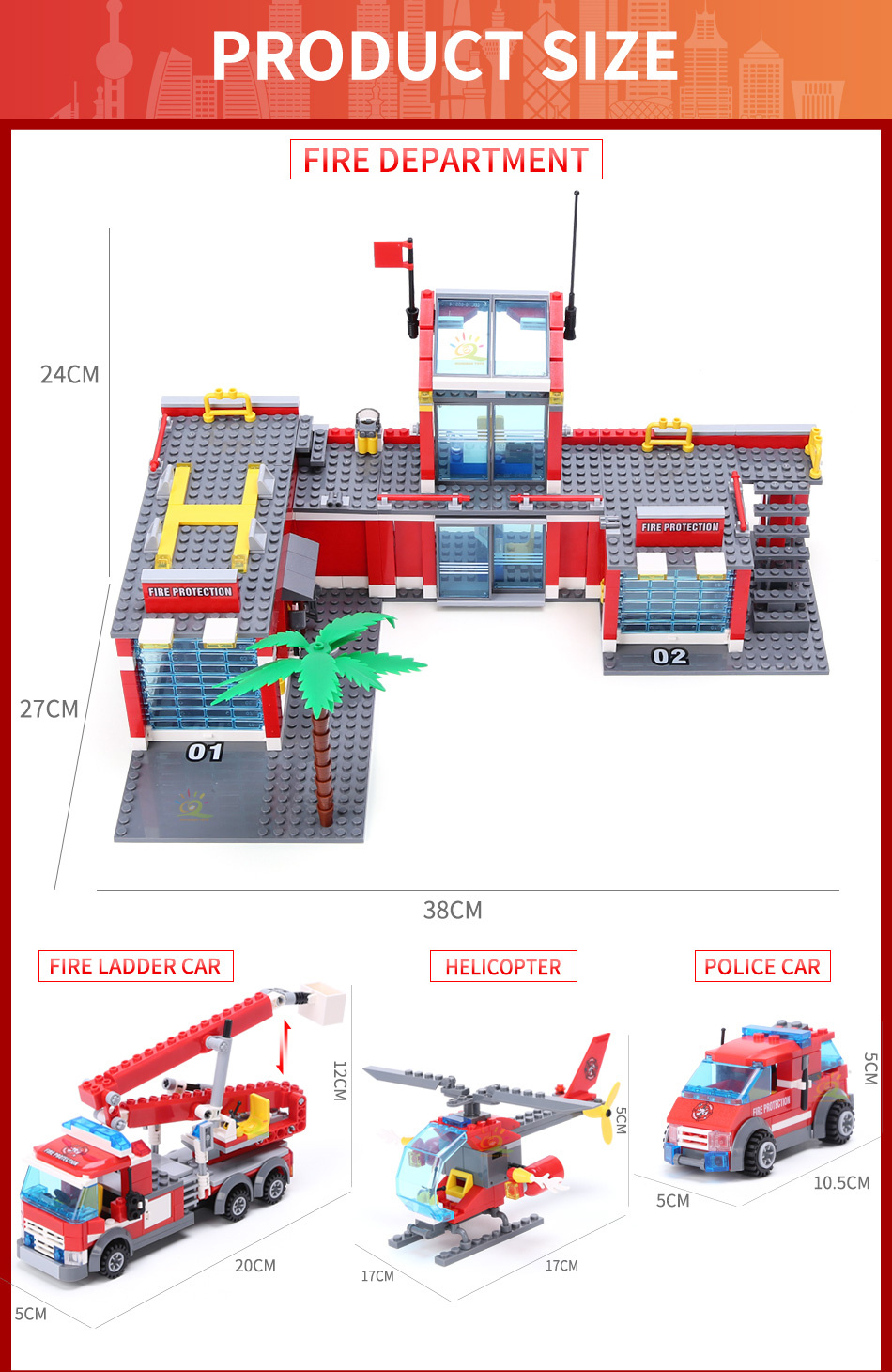 City Fire Station Building Blocks Model - Image 4