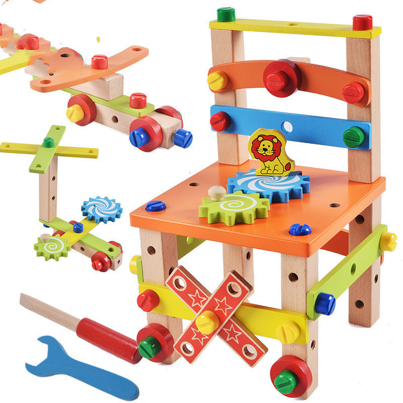 Children's Chair Building Block Toys - Image 2