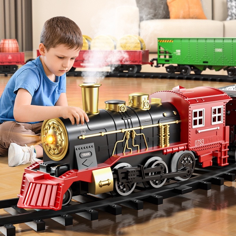Simulation Electric Track Toy Retro Christmas Steam Train
