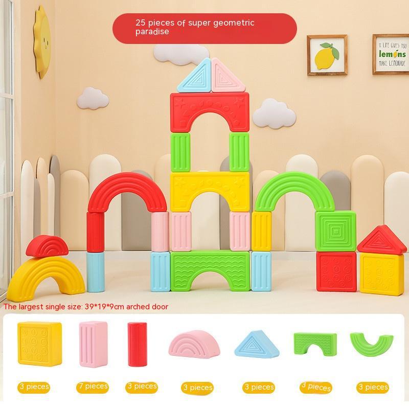 Large Geometric Paradise Large Building Blocks Educational Toy Set - Image 2