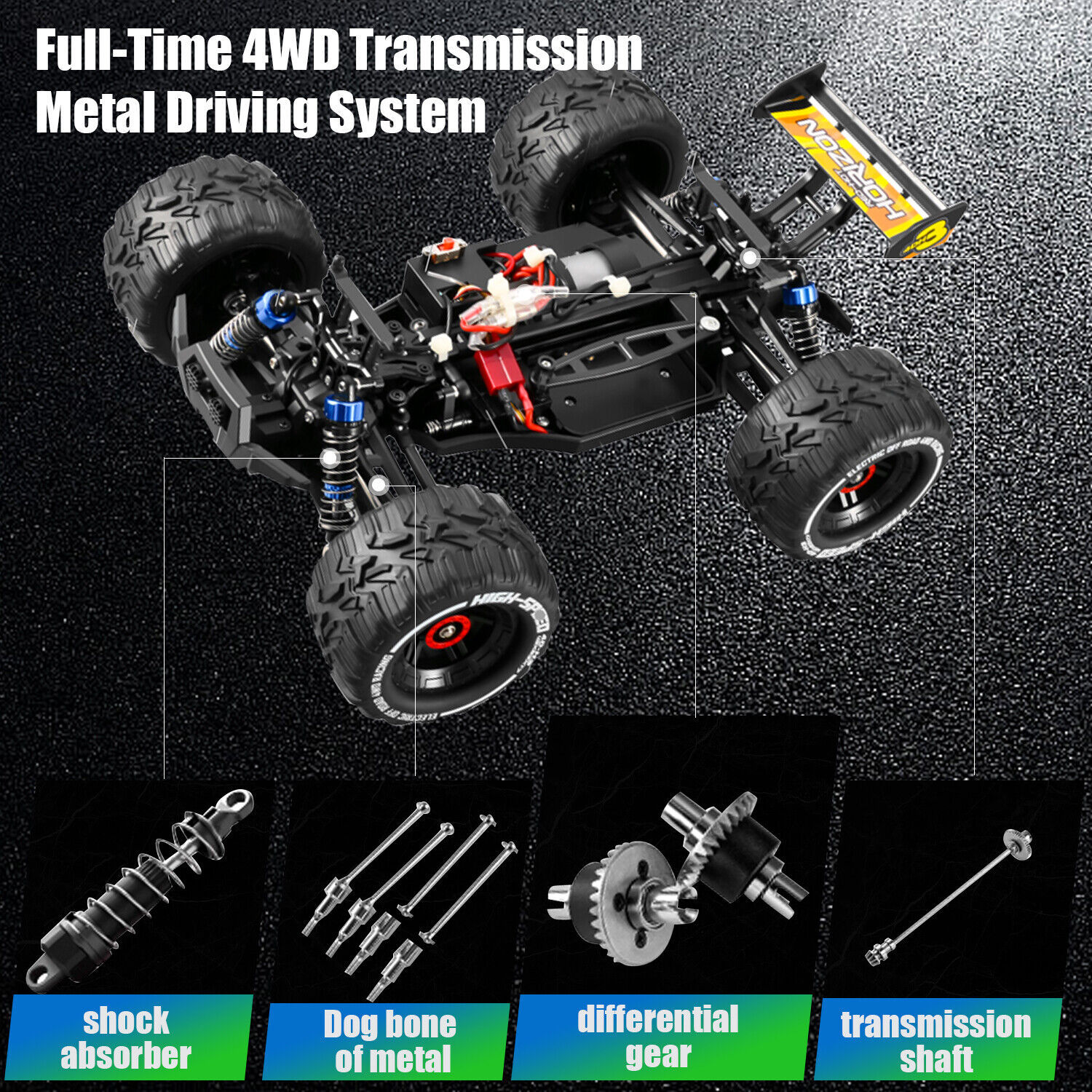 RC Car RC Auto Brushed Monster Truck Remote Control - Image 5
