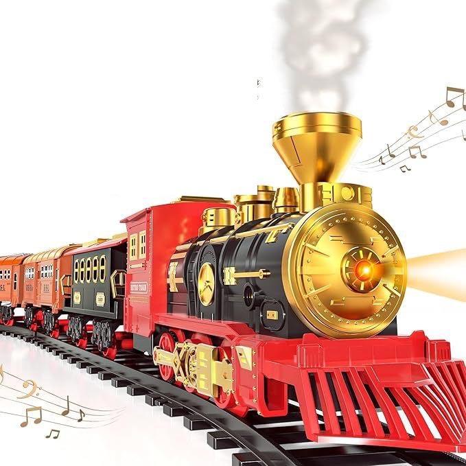 Simulation Electric Track Toy Retro Christmas Steam Train - Image 6