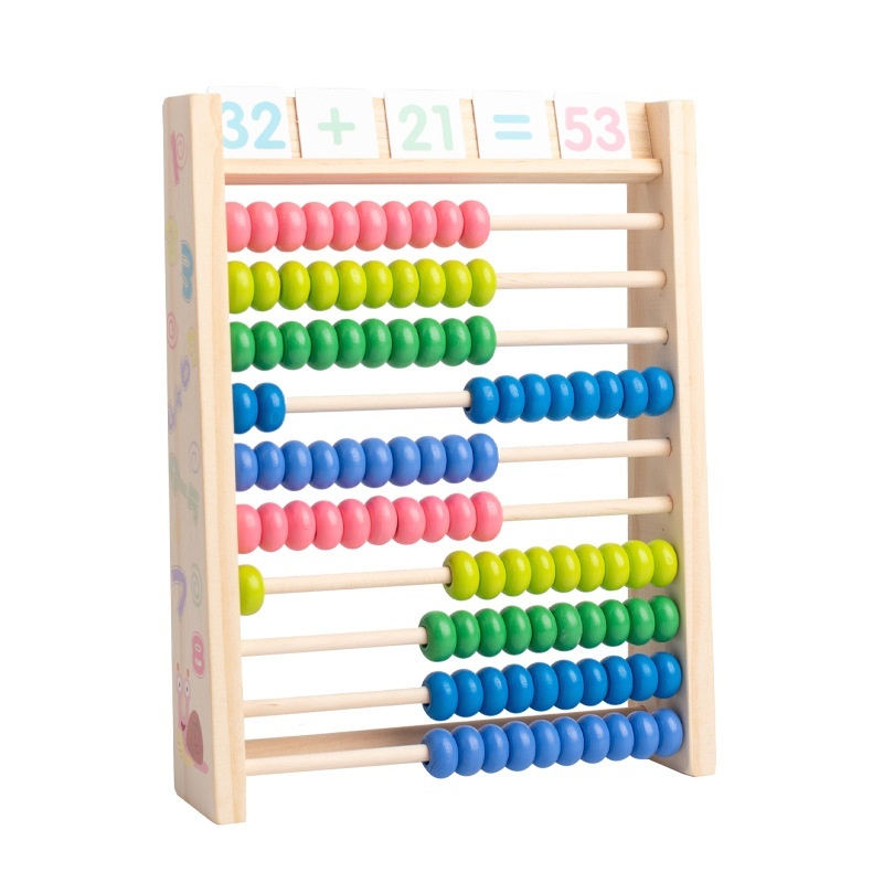 Wooden Ten Speed Multifunctional Arithmetic Educational Toy - Image 2