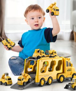 TEMI Diecast Carrier Truck Toys Cars Engineering Vehicles