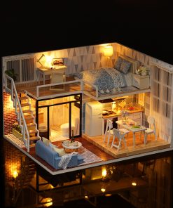 Light Blue Time Handmade Doll House