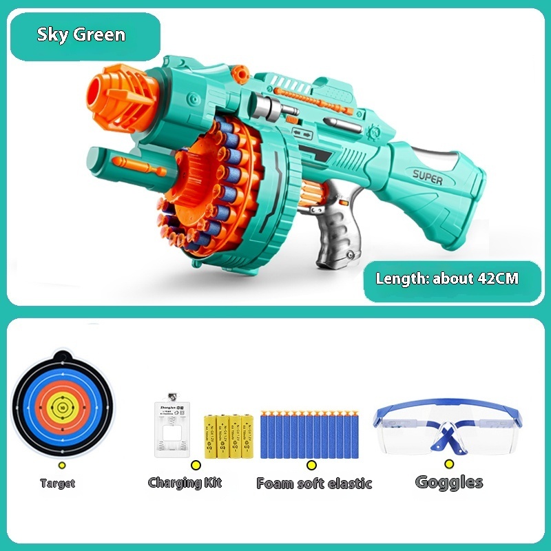Electric Continuous Hair Space Soft Bullet Gun Toy - Image 6