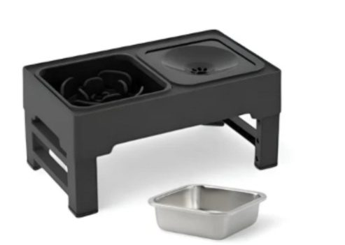 Dog Double Bowls Stainless Stand Adjustable Height - Image 9