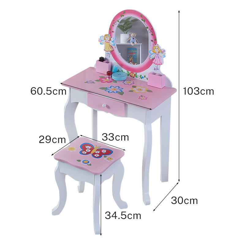 Wooden Makeup Dresser Furniture for Girls - Image 4