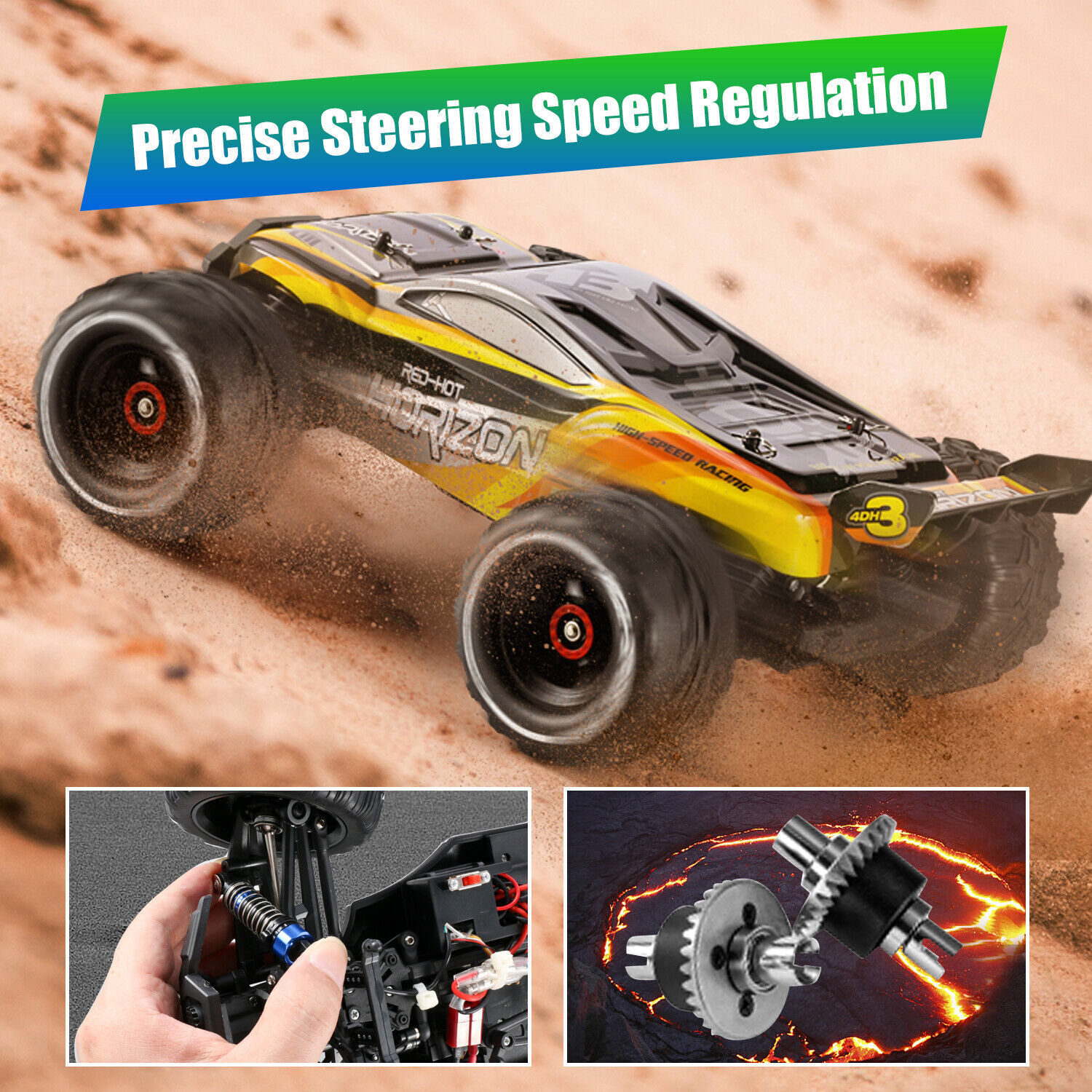 RC Car RC Auto Brushed Monster Truck Remote Control - Image 3