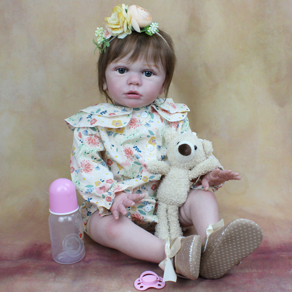 Reborn Baby Soft Rubber Cloth Body Doll - Image 3