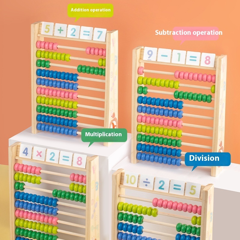 Wooden Ten Speed Multifunctional Arithmetic Educational Toy - Image 3