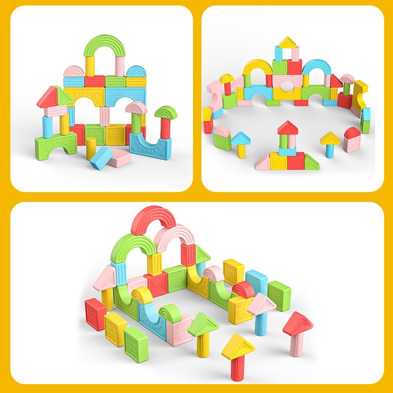 Large Geometric Paradise Large Building Blocks Educational Toy Set - Image 4