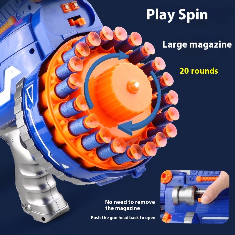 Electric Continuous Hair Space Soft Bullet Gun Toy - Image 3