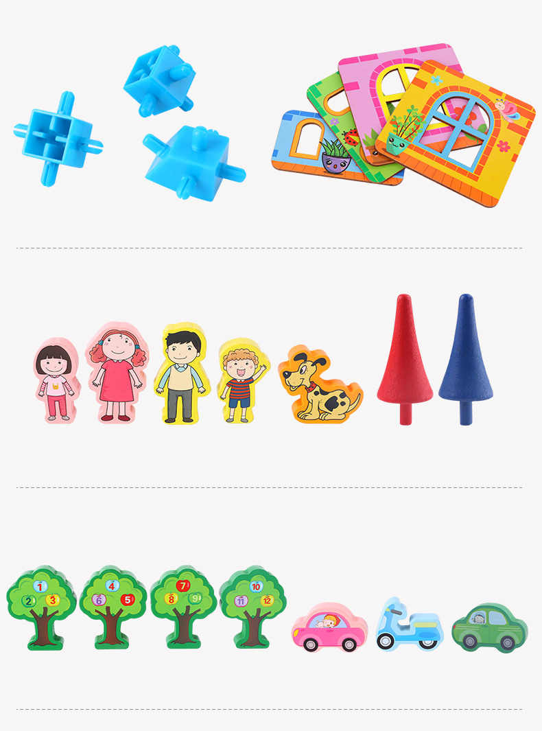 Children's wooden building blocks - Image 10