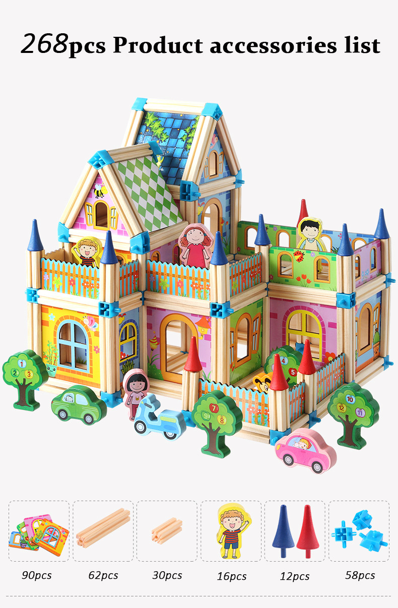 Children's wooden building blocks - Image 3
