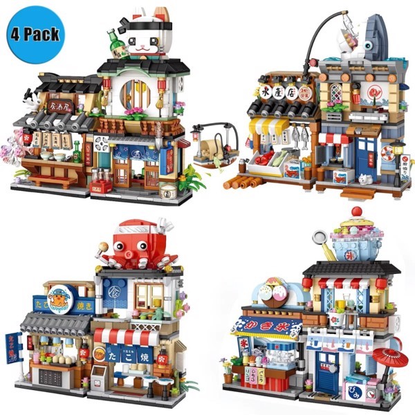 4 PACK BRICK BUILDING KIDS SET