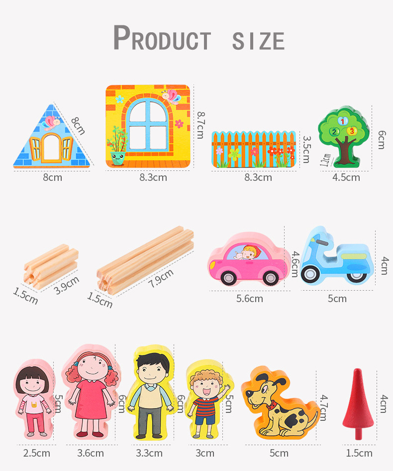 Children's wooden building blocks - Image 4