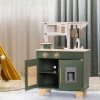 ROBUD Green Wooden Kitchen Toy Set