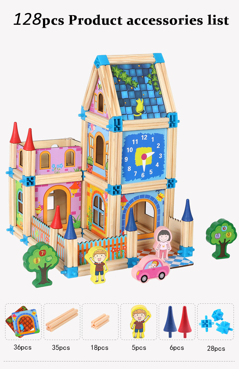 Children's wooden building blocks - Image 6